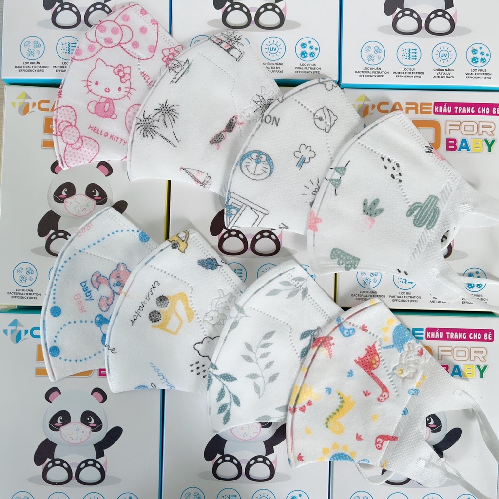 Hộp 10 Khẩu Trang Y Tế 5D Kids 3 Lớp Medical Face Mask -TTCARE