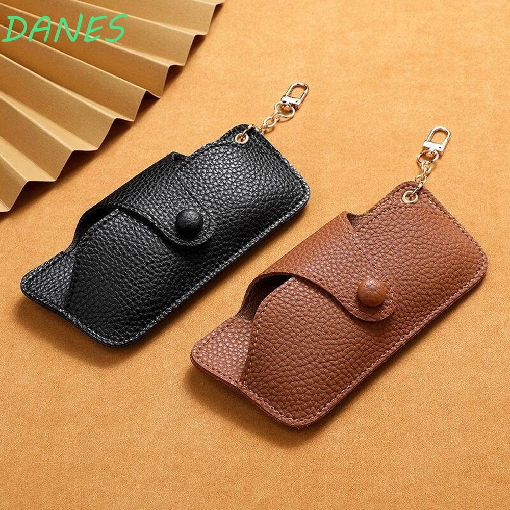 Hộp Đựng Mắt Kính Bằng Da PU Chống Nước Kèm Móc Khóa Tiện Dụng Cho Nam