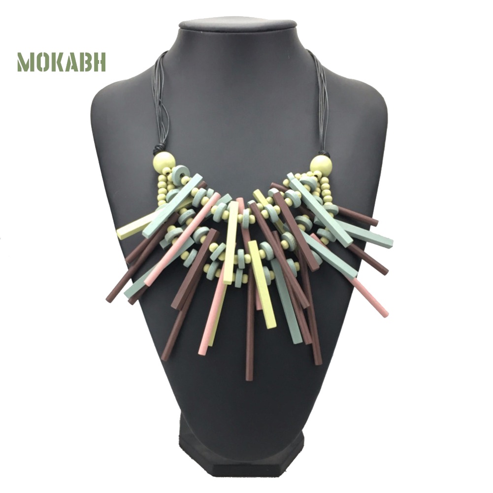 [Mok Abh] Vòng Cổ Kết Hạt Gỗ Châu Phi