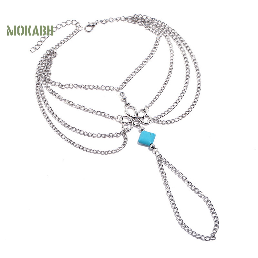 Lắc Chân Nhiều Lớp Bằng Hợp Kim Không Gây Kích Ứng Phong Cách Bohemian Thời Trang Cho Nữ