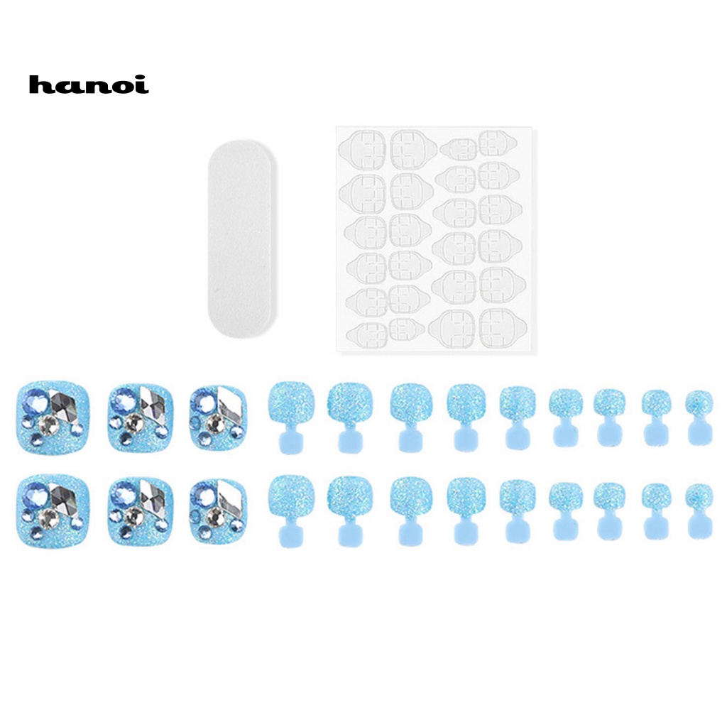 1 Bộ Móng Chân Giả Độ Bóng Cao Lấp Lánh Toàn Diện Dùng Trang Trí Cho Salon