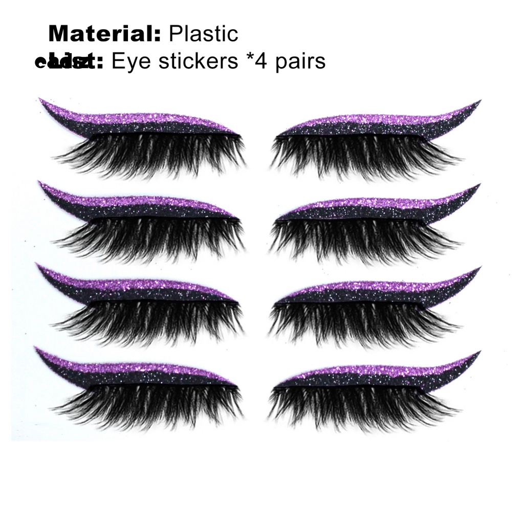 Set 4 Cặp Miếng Dán Kích Mí Nhiều Màu Sắc Không Thấm Nước Thời Trang Cho Nữ