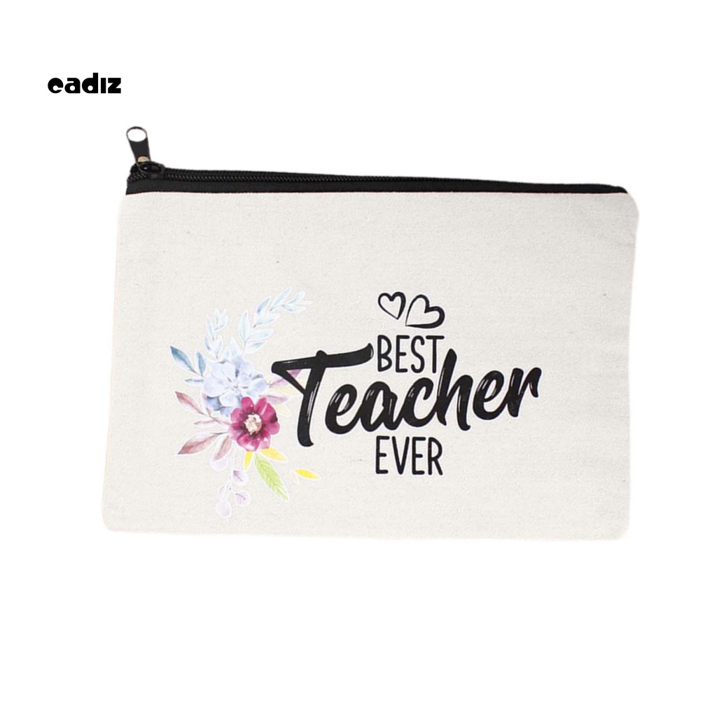 Túi Đựng Bút Bằng Vải Canvas Chống Nước Sức Chứa Lớn Cho Nữ