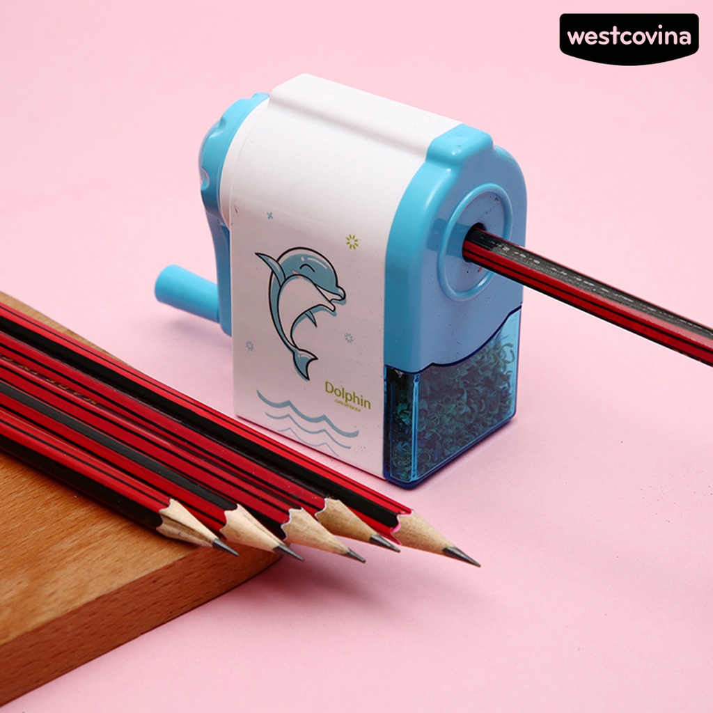 [WSTN]✎Dụng Cụ Gọt Bút Chì Họa Tiết Cá Heo Hoạt Hình Dễ Thương