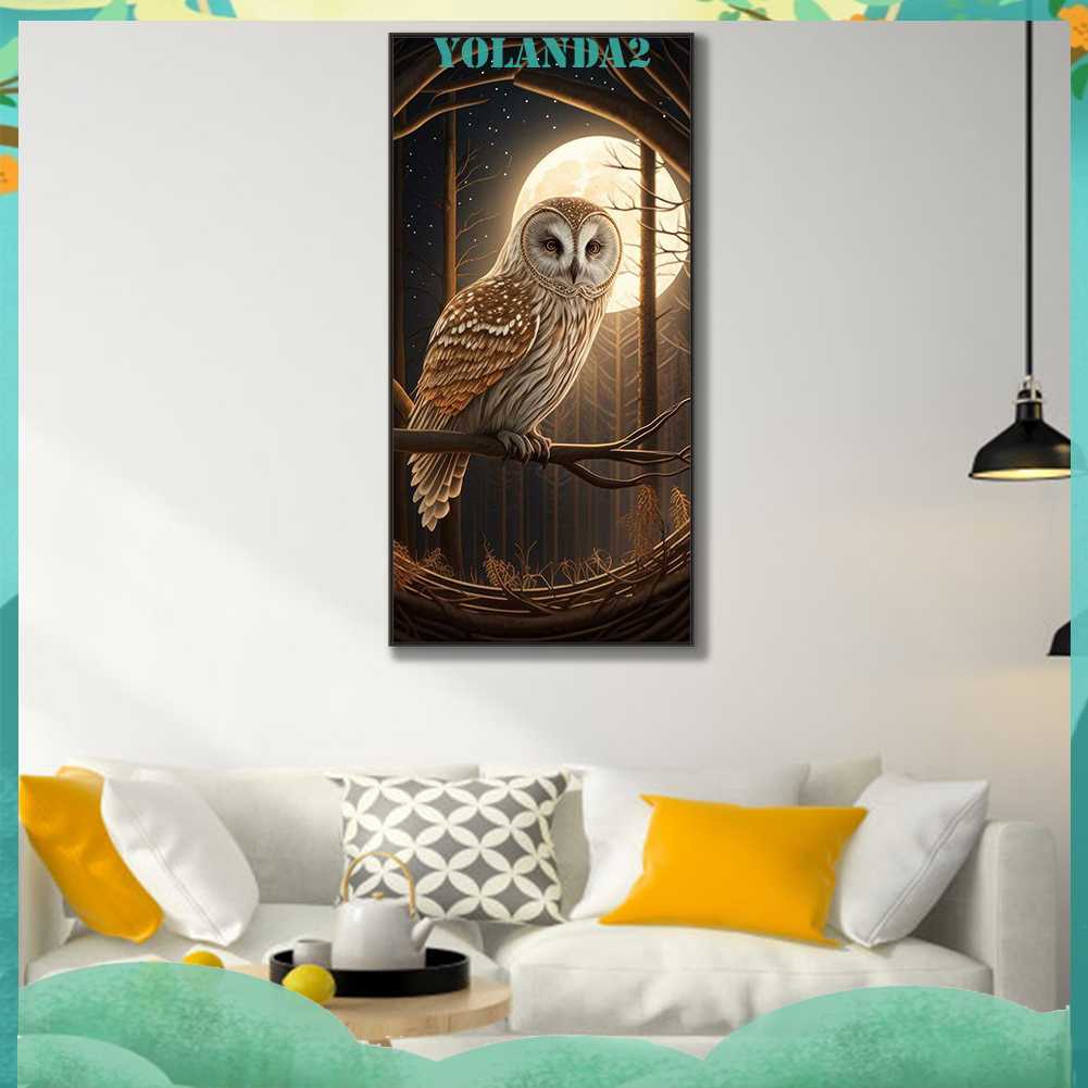 Tranh Đính Đá Kim Cương Toàn Bộ 5D DIY Hình Vẽ Con Cú