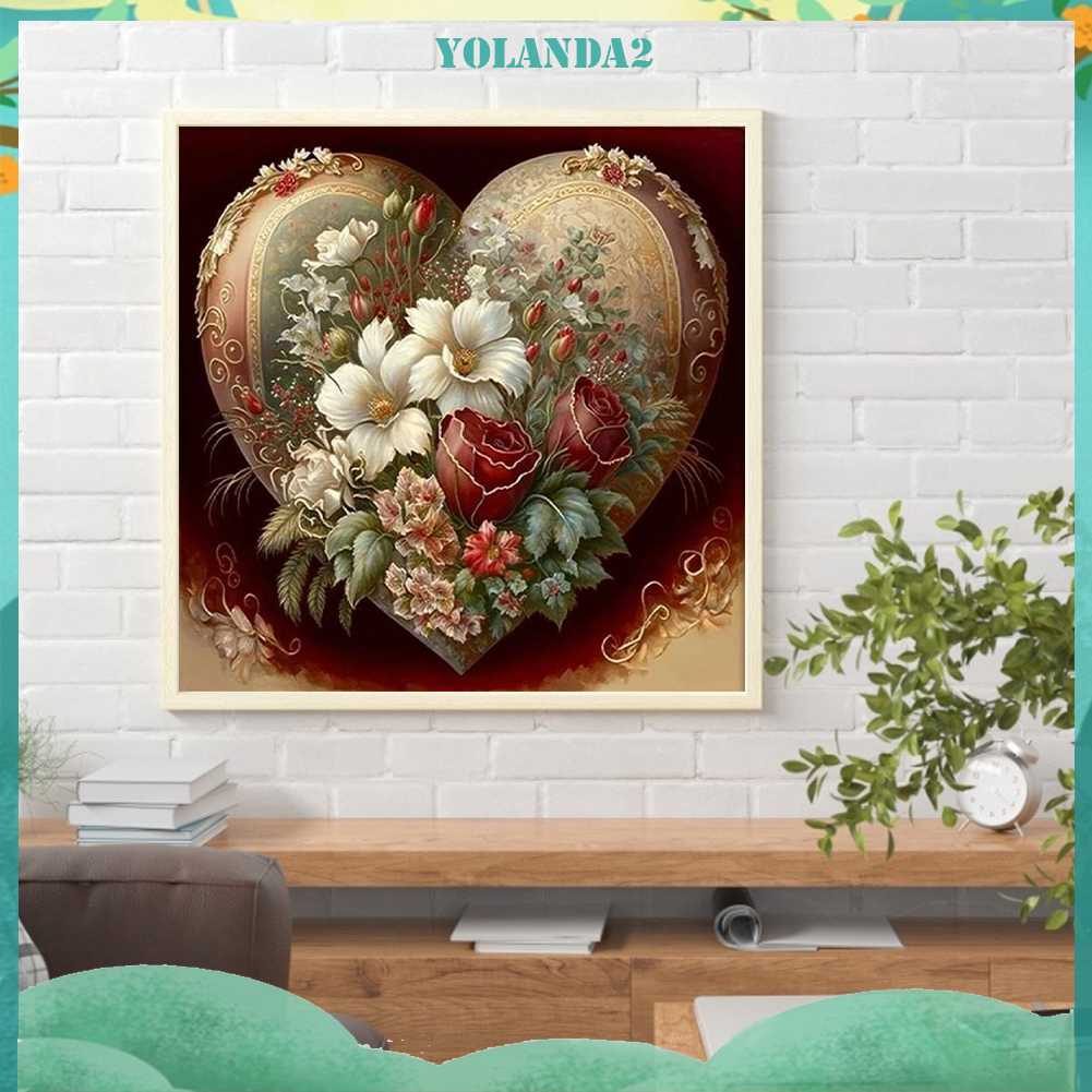 Tranh Đính Đá Kim Cương Toàn Bộ 5D DIY Hình Vẽ Hoa Trang Trí Nhà Cửa