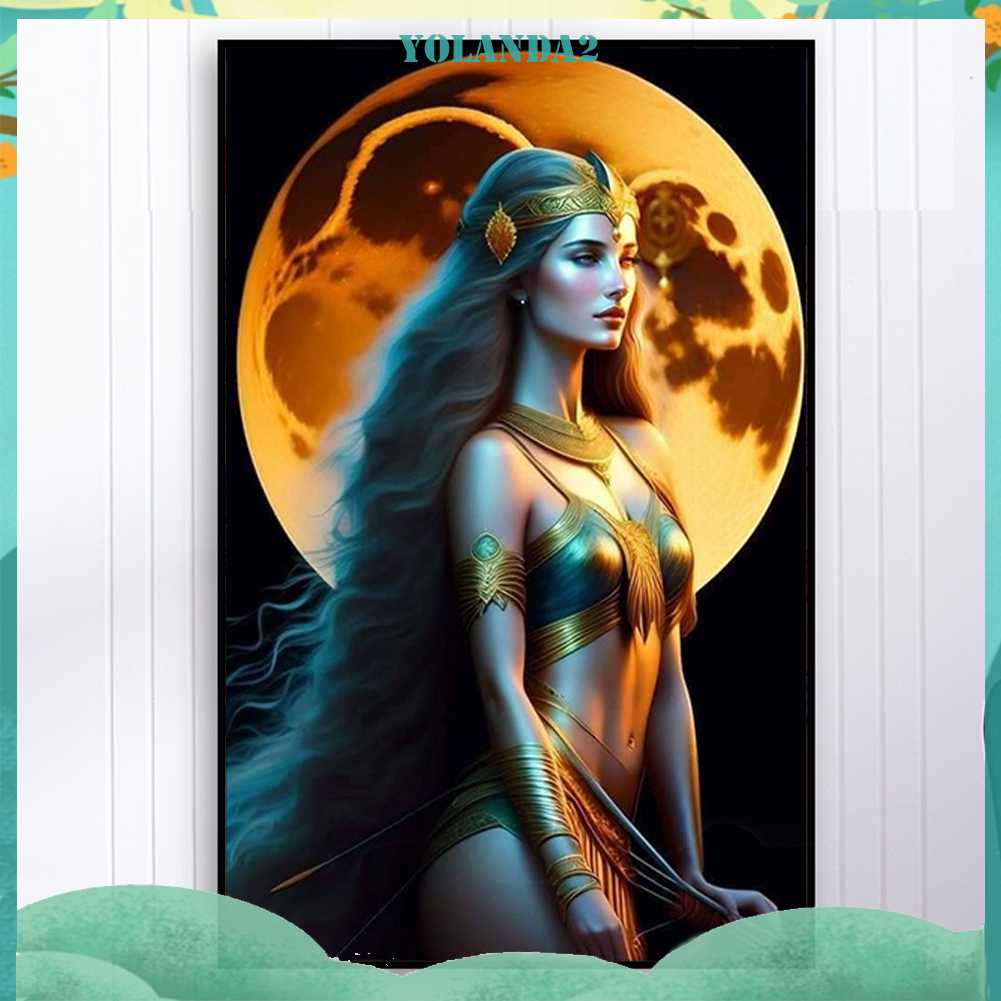 Tranh Đính Đá Kim Cương Toàn Bộ 5D DIY Hình Vẽ Nữ Thần Trang Trí Nhà Cửa