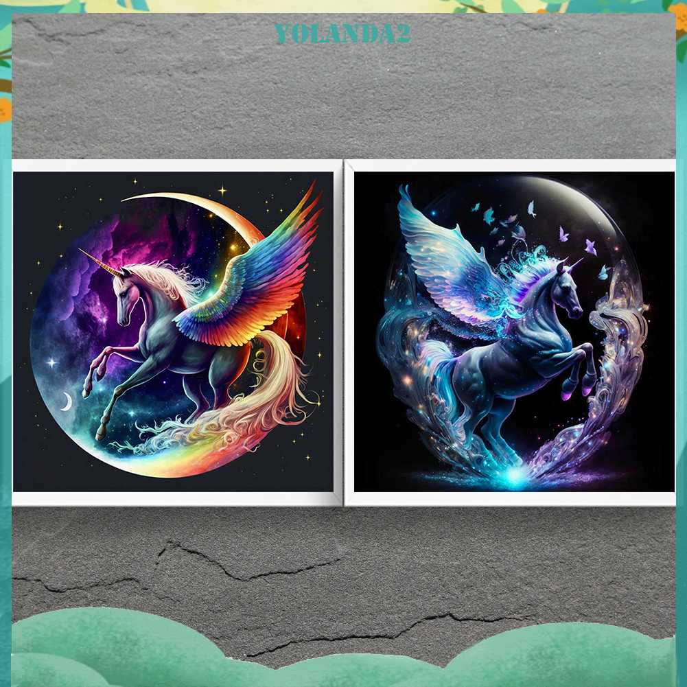 Tranh Đính Đá Kim Cương Toàn Bộ 5D DIY Hình Vẽ Ngựa