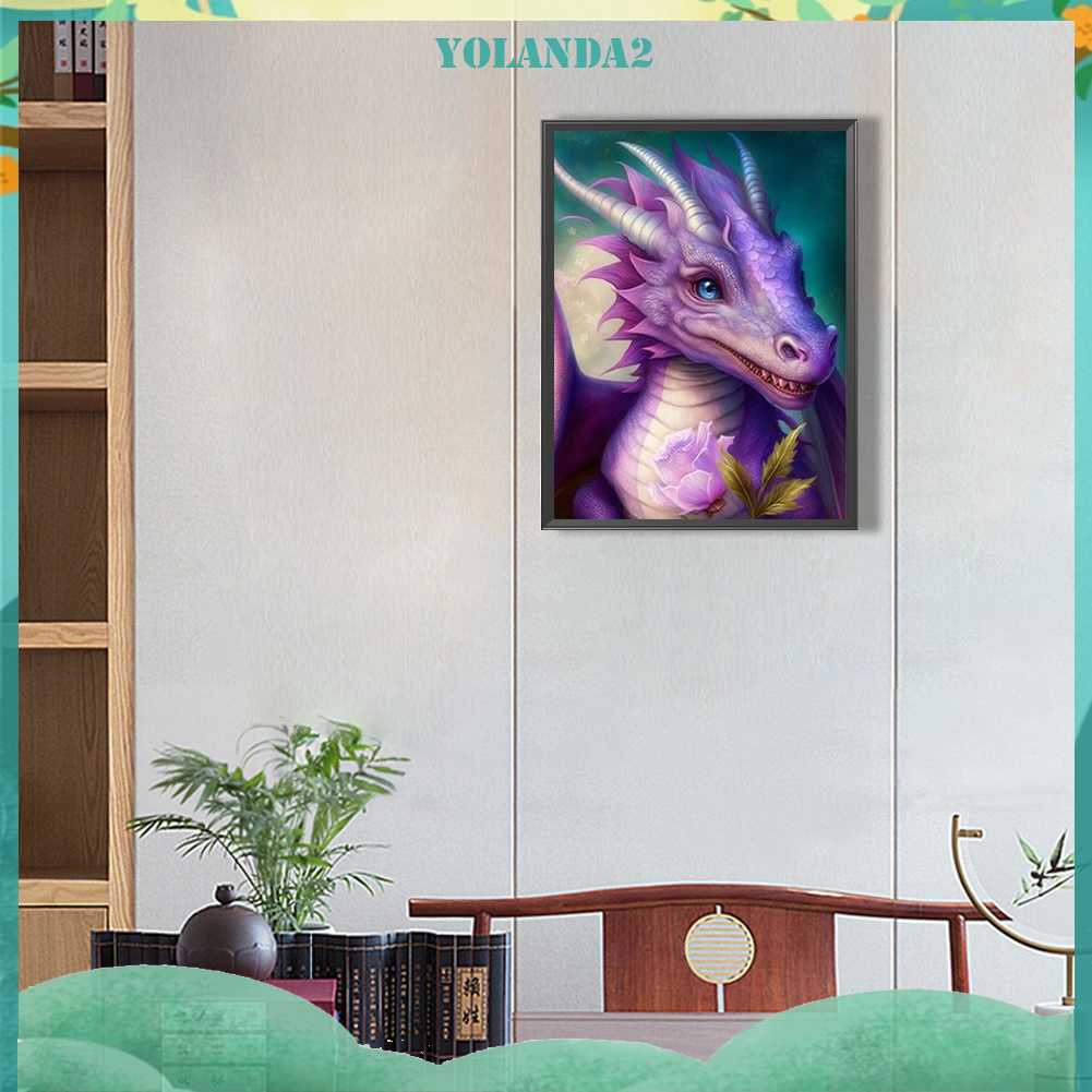 Tranh Đính Đá Kim Cương Toàn Bộ 5D DIY Hình Vẽ Khủng Long