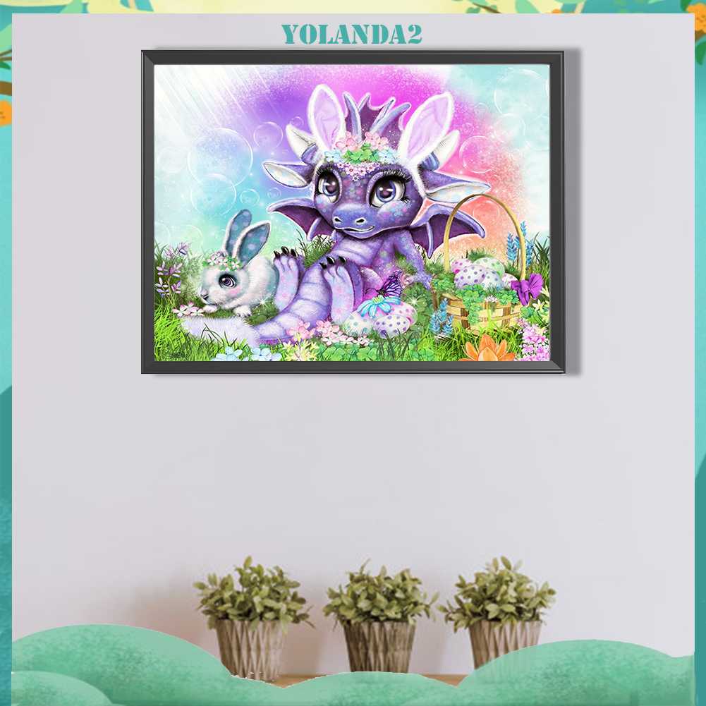 Tranh Đính Đá Kim Cương Toàn Bộ 5D DIY Hình Vẽ Khủng Long