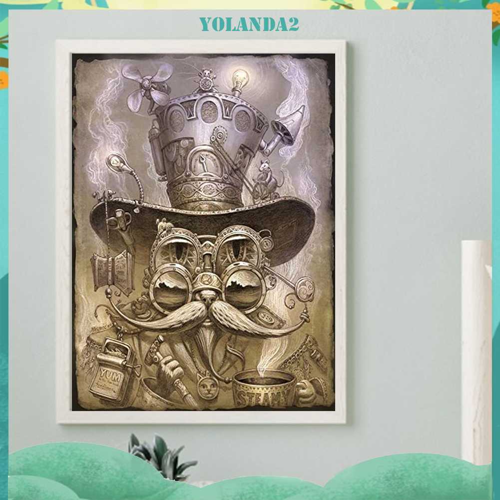 Tranh Đính Đá Kim Cương Toàn Bộ 5D DIY Hình Vẽ Mèo Trang Trí Nhà Cửa