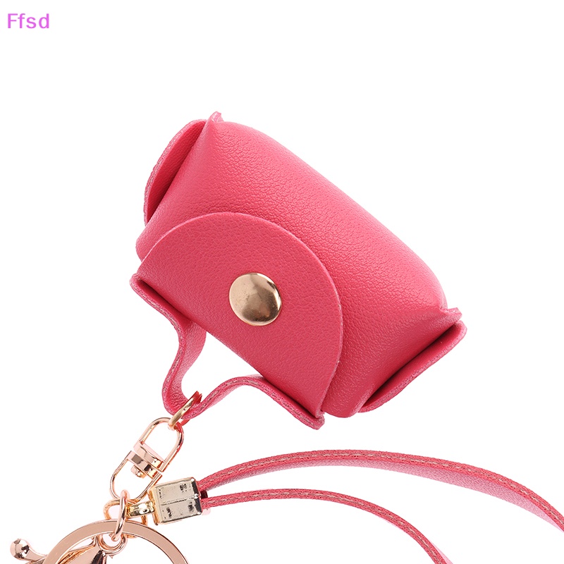 {Ffsd} Hộp Đựng Tai Nghe / Tiền Xu Mini Bằng Da Mềm Dễ Thương Có Móc Khóa * Bán Chạy