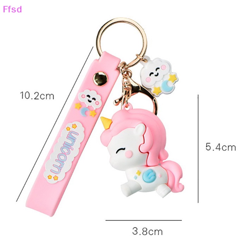 Móc Khóa Hình Kỳ Lân 3D Mềm Mại Dễ Thương