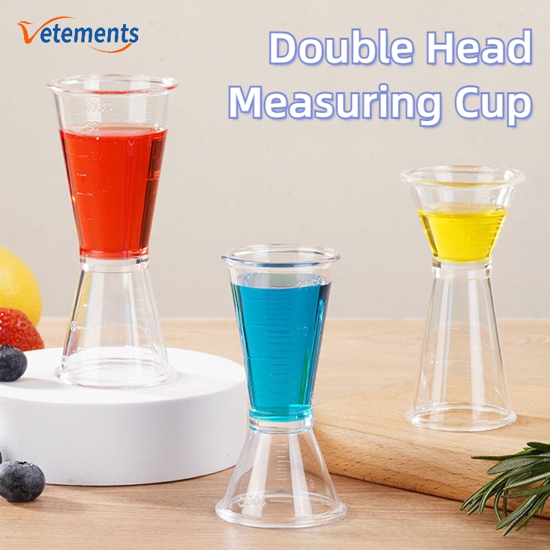 Cốc Đong Bằng Nhựa Hình Tam Giác Hai Đầu Dùng Pha Trà / Cà Phê / Cocktail