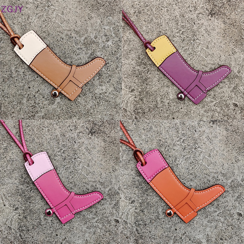 Móc Khóa Hình Giày Bốt Da Phối Màu Độc Đáo Thời Trang Cho Nữ Mới