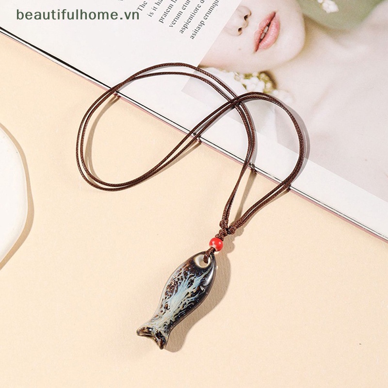 [beautifulhome] Vòng cổ Mặt Gốm Sứ Cổ Điển Có Còi Làm Quà Tặng Trang Sức Cho Trẻ Em [beauty]