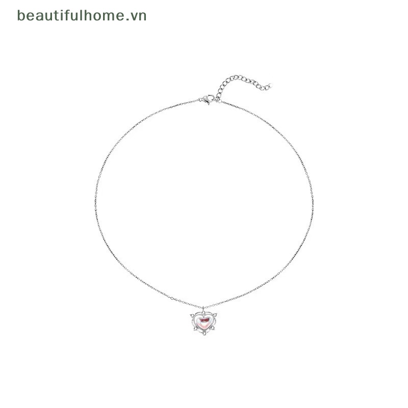 [beautifulhome] Vòng Cổ Choker Ngắn Mặt Hình Trái Tim Pha Lê Đơn Giản Cổ Điển Kpop Làm Quà Tặng Cho Nữ [beauty]