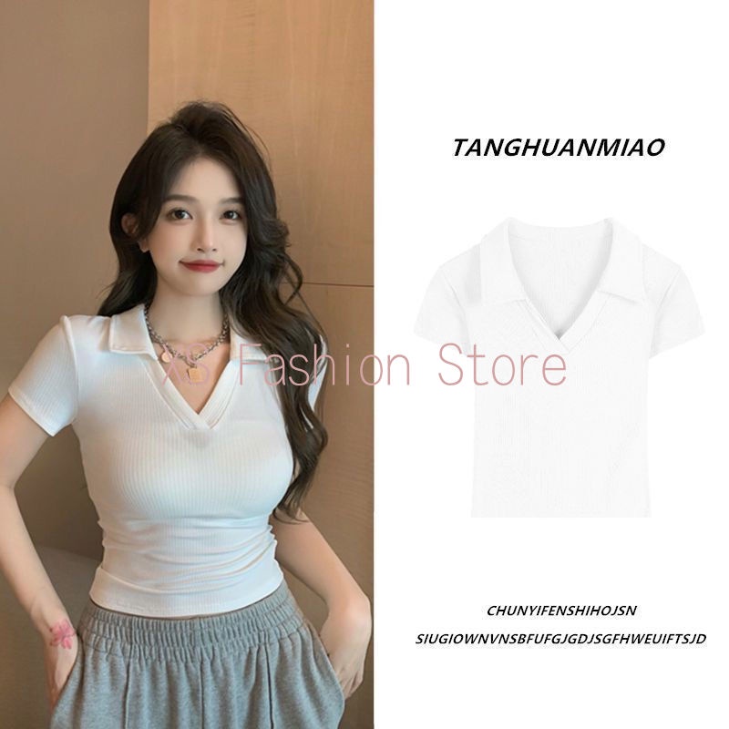 Áo polo Ngắn Tay Thời Trang Mùa Hè Cho Nữ