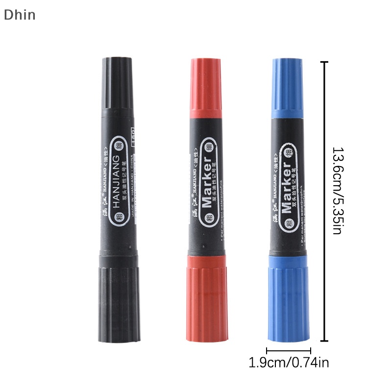 Bút Đánh Dấu Hai Đầu Chống Thấm Nước Không Phai Màu Thiết Kế Đầu Lớn Tiện Dụng Cho Văn Phòng / Trường Học