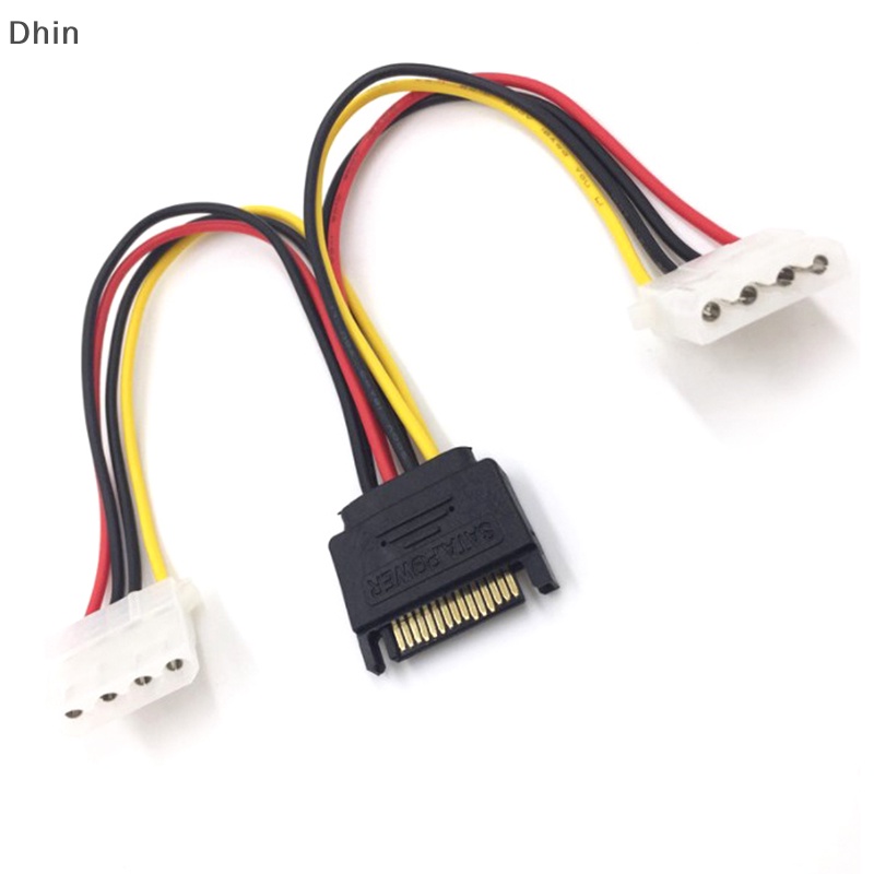 Dây Cáp Nguồn Sata 15Pin Hai Đầu Nối Sang Hai Cổng 4pin Sata