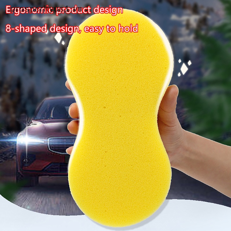 1 [Prosperityus] 3 Mút Rửa Xe Hơi Mật Độ Cao Hình Tổ Ong 8 Hình Dạng [VN]