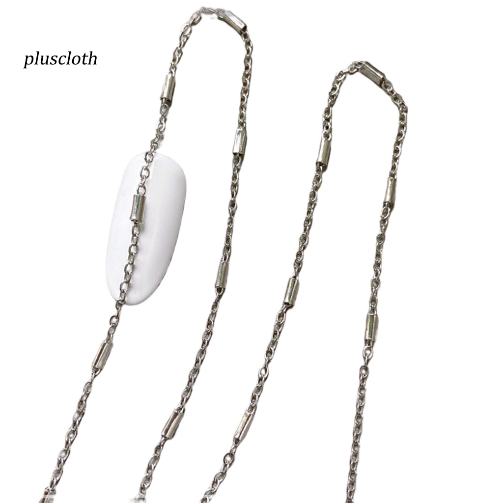 &lt; Plusclothing &gt; Chuỗi Dây Xích Ba Chiều Ánh Sáng Màu Vàng / Bạc Tự Trang Trí Móng Tay Nghệ Thuật Không Rơi Cho Salon