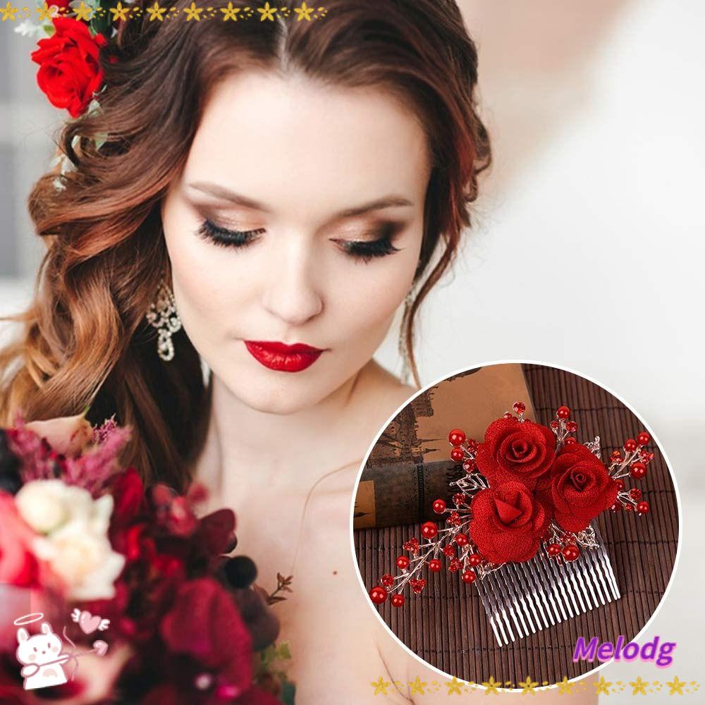 MELODG Cài Tóc Cô Dâu Đính Đá Sang Trọng