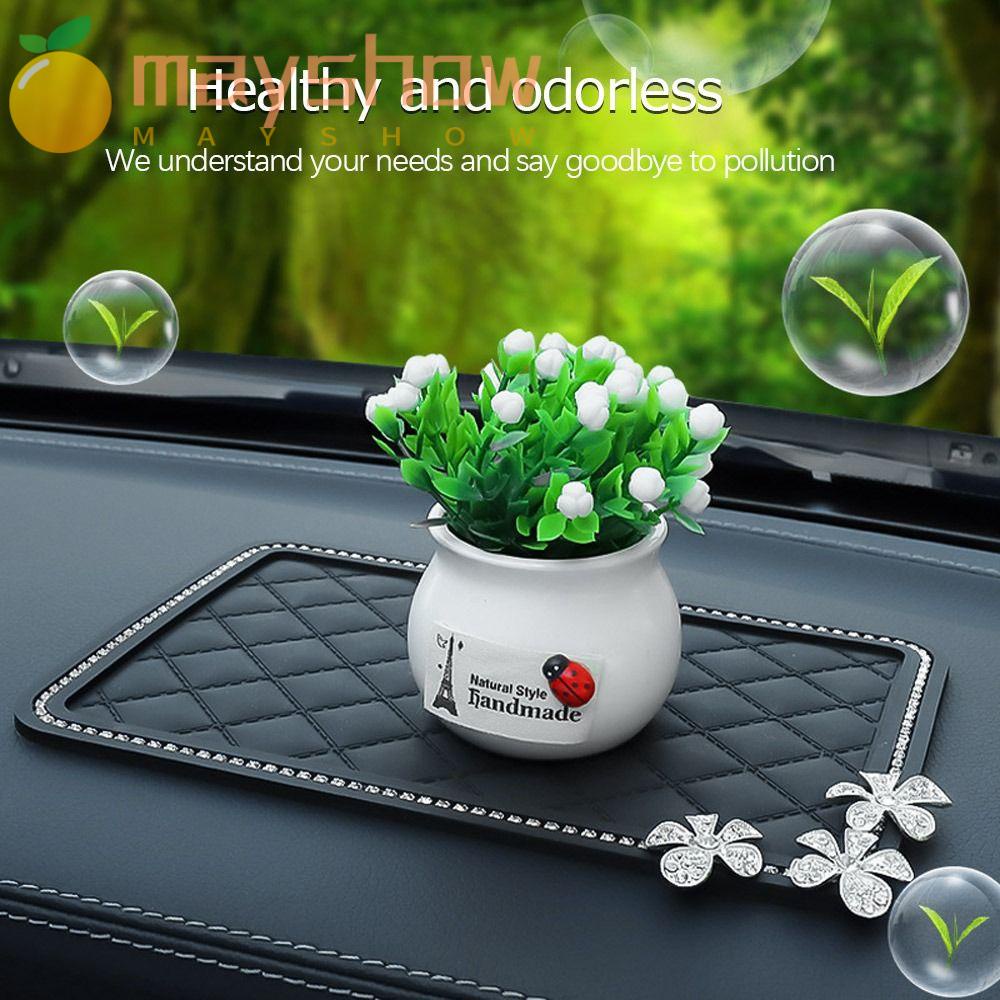 Thảm Lót Điện Thoại / GPS Chống Trượt Trang Trí Nội Thất Xe Hơi Họa Tiết Hoa Xinh Xắn