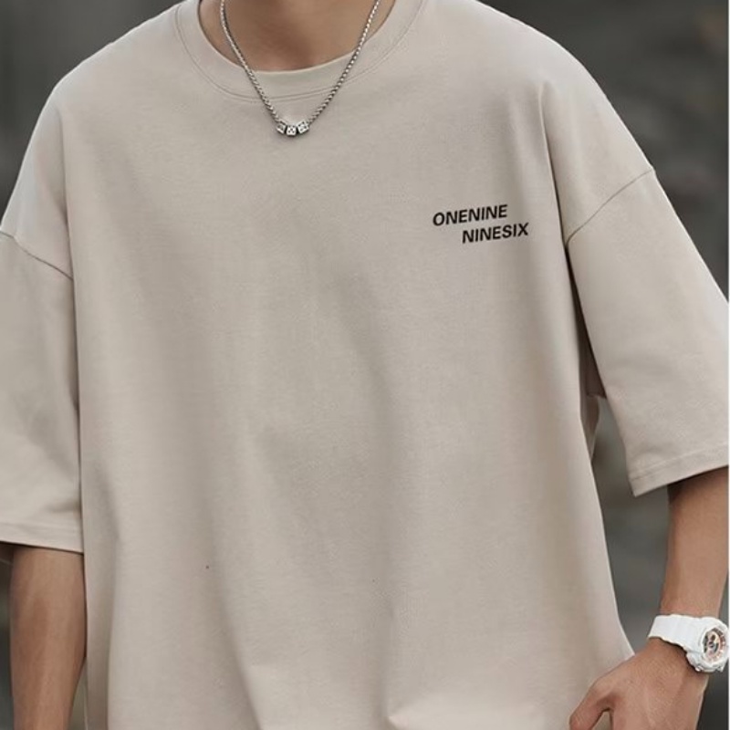 Áo Thun Cotton Tay Ngắn Dáng Rộng Phong Cách Nhật Bản Thời Trang Mùa Hè Hàng Mới 260g