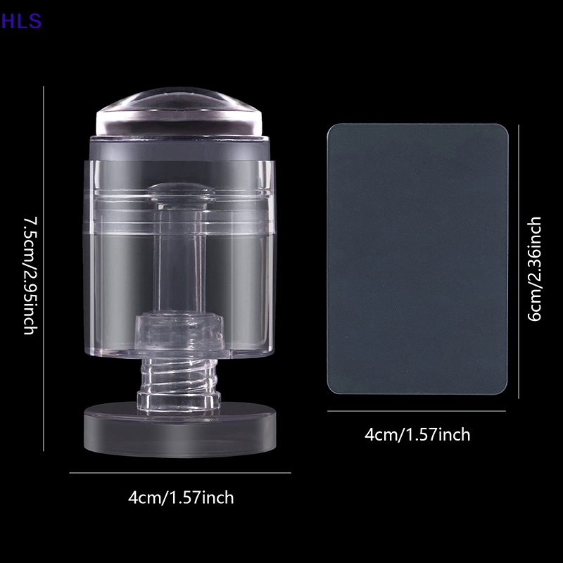 Bộ Dụng Cụ In Hình Móng Tay Trong Suốt Xoay Được