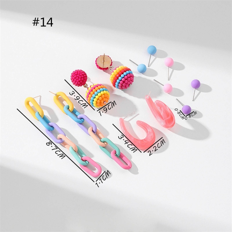 Bộ Khuyên Tai Dáng Thả Chất Liệu Acrylic Cho Nữ