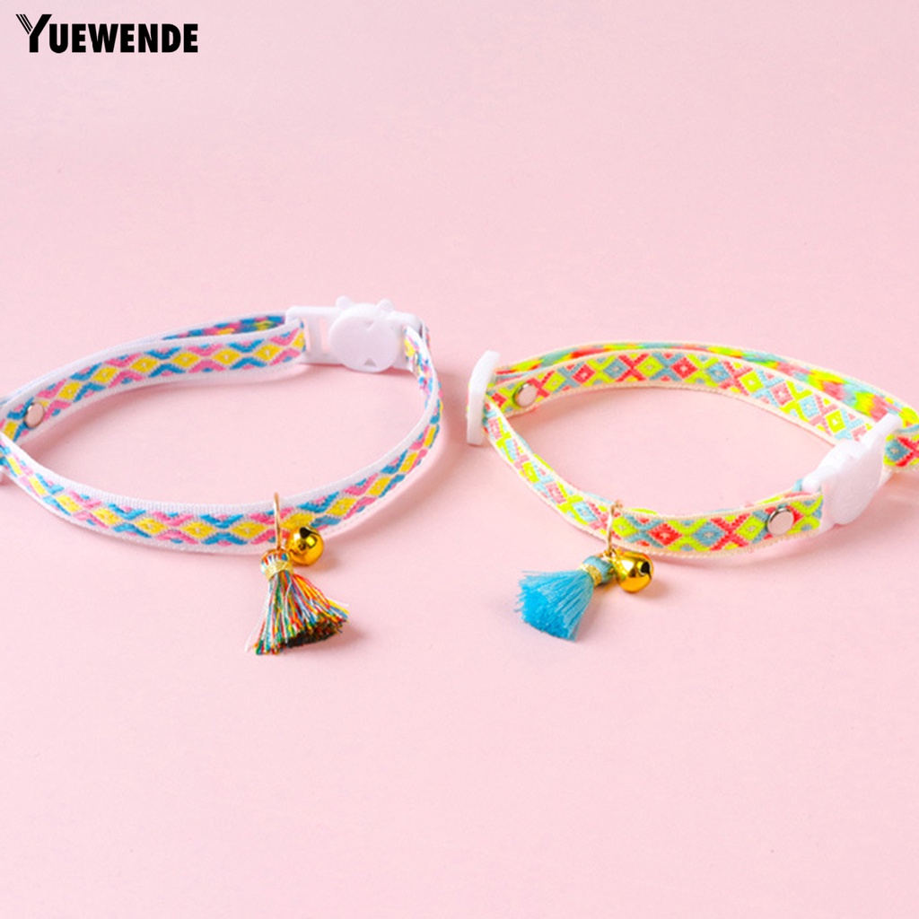 Vòng Cổ Tua Rua Gắn Chuông Điều Chỉnh Được Cho Thú Cưng