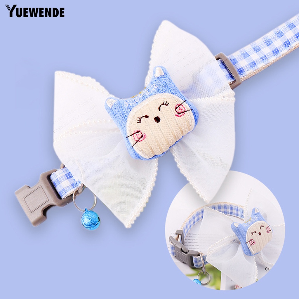 Yếm Đeo Cổ YQ.E Bằng Polyester Thiết Kế Nơ Xinh Xắn Tiện Dụng Cho Thú Cưng