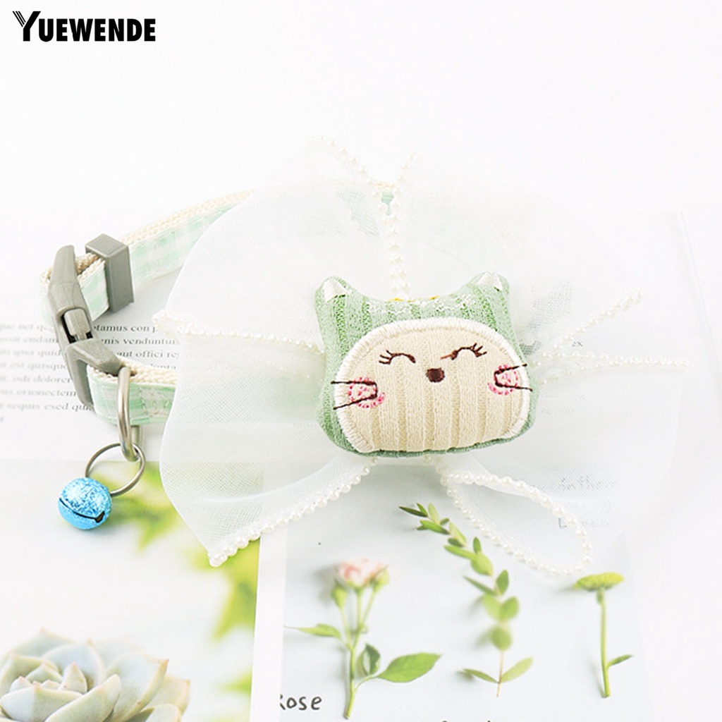 Yếm Đeo Cổ YQ.E Bằng Polyester Thiết Kế Nơ Xinh Xắn Tiện Dụng Cho Thú Cưng