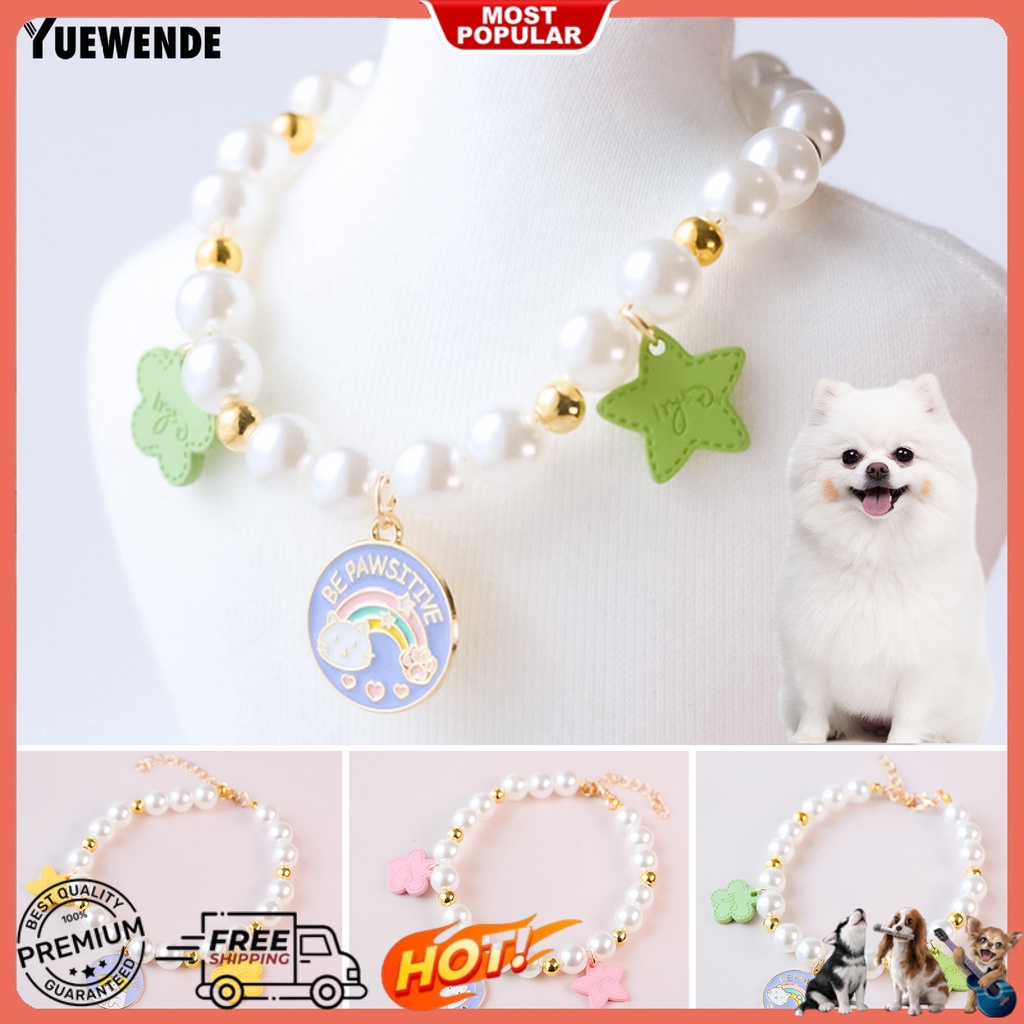 Vòng Cổ Chuỗi Hạt Nhỏ Thanh Lịch Dễ Phối Đồ Làm Đạo Cụ Chụp Ảnh Cho Thú Cưng
