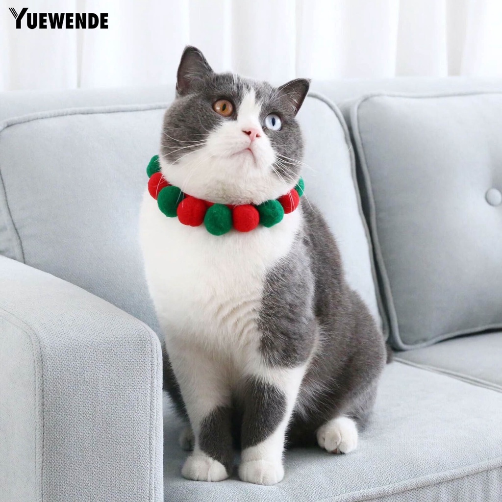 Vòng Cổ Gắn Quả Bông Trang Trí Giáng Sinh Cho Thú Cưng