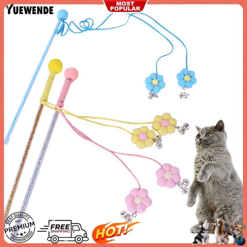 Gậy Đồ Chơi Tương Tác Với Mèo Cưng YQ.E Tay Cầm Mềm Mại Thoải Mái Chống Rách Giảm Căng Thẳng Vui Nhộn