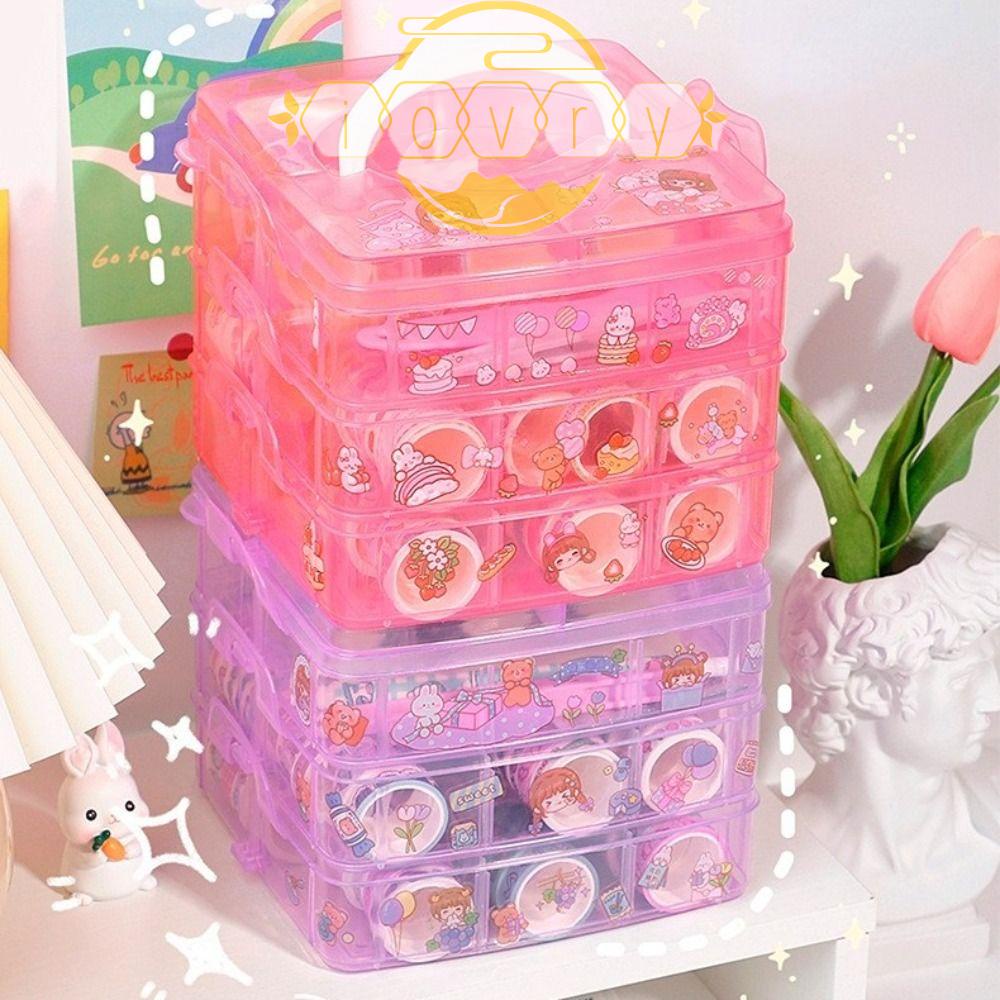 Bộ Băng Keo Washi Họa Tiết Hoạt Hình Cỡ Lớn Độc Đáo Trang Trí Nhật Ký / Sổ Tay Cho Bé