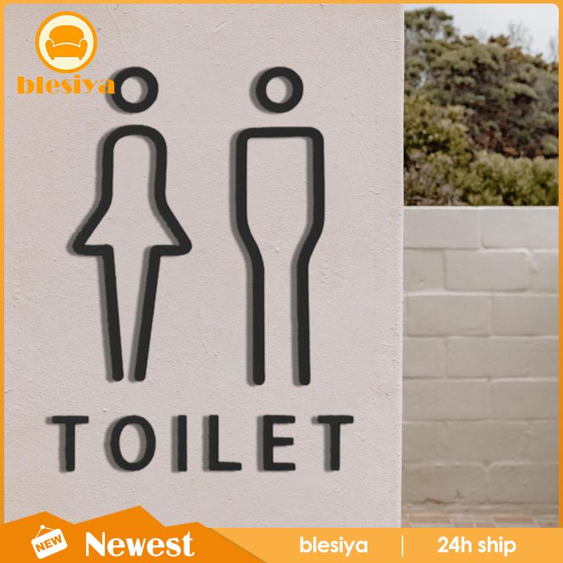 [Blesiya] Set 2 Bảng Hiệu Toilet Phong Cách Bắc Âu Không Cần Khoan