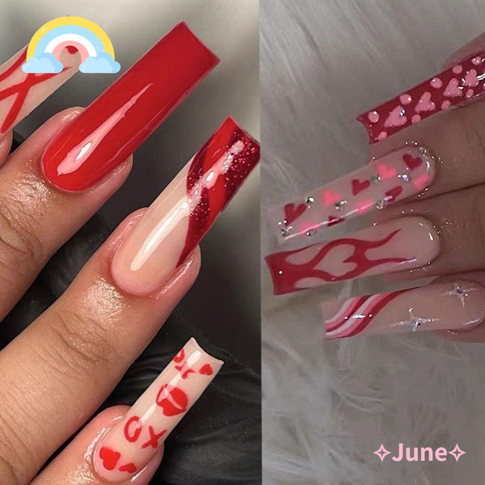 Bộ 24 Móng Tay Giả Che Phủ Toàn Diện Tháo Rời Được