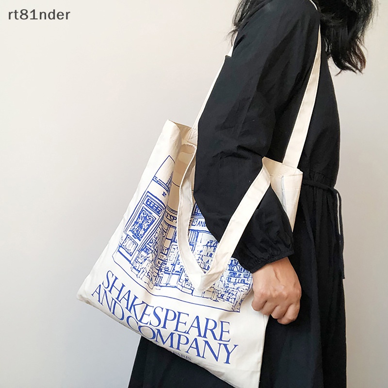 Rt Túi Xách Tay Bằng Vải Cotton In Hình Dành Cho Nữ