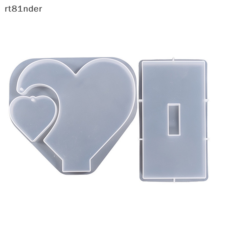 Rt Khuôn Silicone Làm Khung Ảnh Với Đế Bán Nguyệt Hình Trái Tim Ghép Nối Thủ Công Phù Hợp Với Mặt Dây Chuyền n