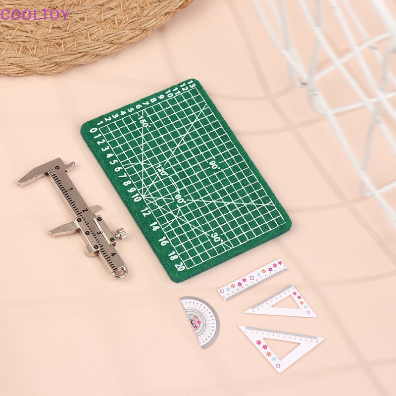 1 Bộ Thước Đo Góc Tam Giác Tỉ Lệ 1: 12 Trang Trí Nhà Búp Bê