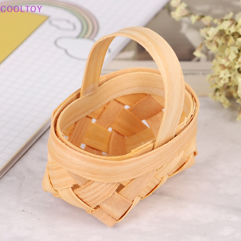 Giỏ Đan Tay Đựng Rau Củ Quả Tỷ Lệ 1 / 12 Dễ Thương Trang Trí Nhà Búp Bê