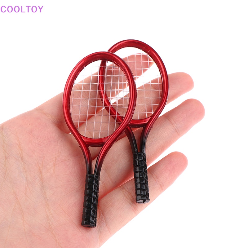 Cooltoy Bộ 4 Mô Hình Vợt tennis Đồ Chơi Cho Nhà Búp Bê