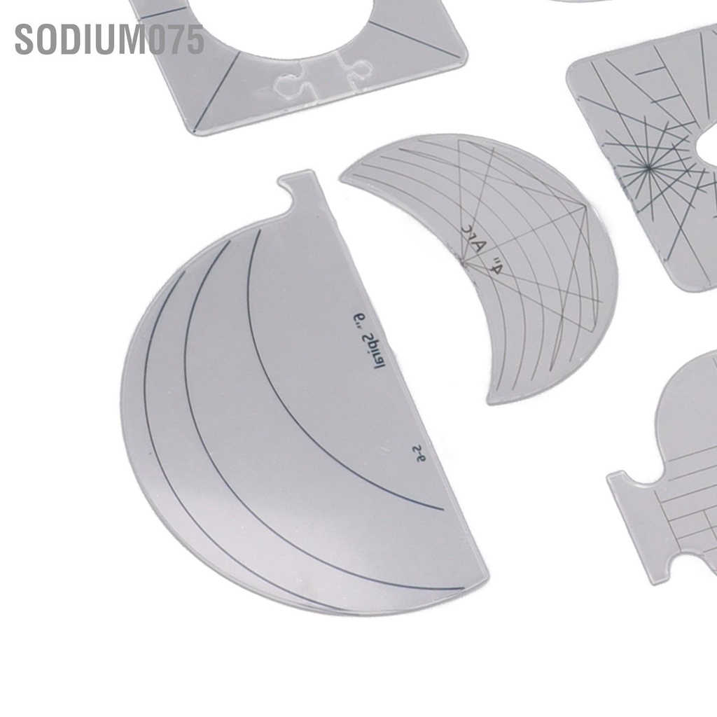 Sodium075 May Thước Đa Năng Acrylic Hình Dạng Đặc Biệt Miếng Dán Cường Lực Dụng Cụ Hoa Văn Bản Mẫu Cho DIY