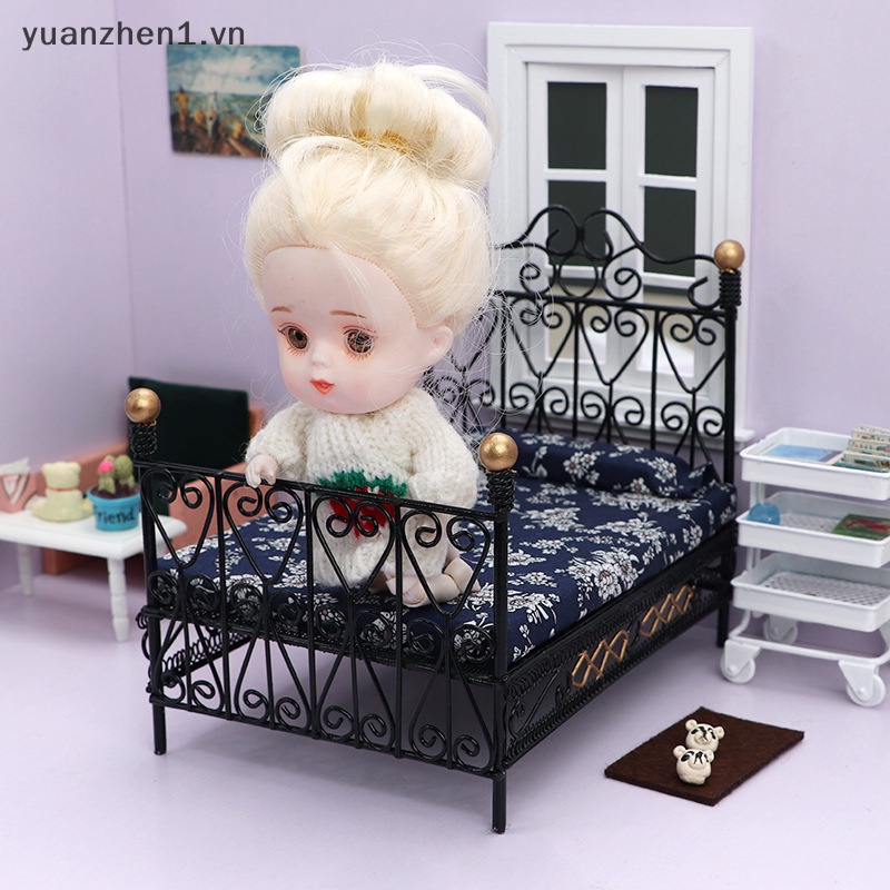 Mô Hình Giường Ngủ Mini Tỉ Lệ 1: 12 Trang Trí Nhà Búp Bê