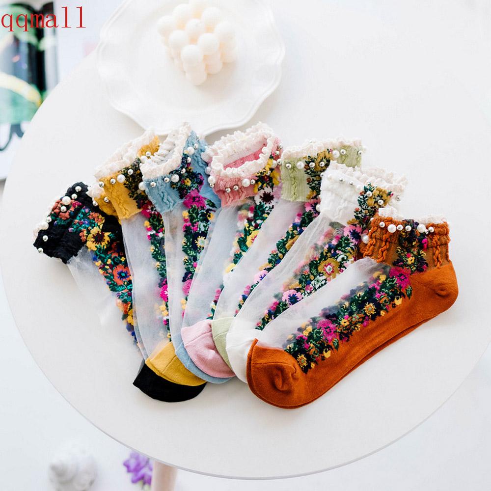 Vớ Thuyền Vải Lưới Trong Suốt Phong Cách Lolita Thời Trang Xuân Hè Cho Nữ