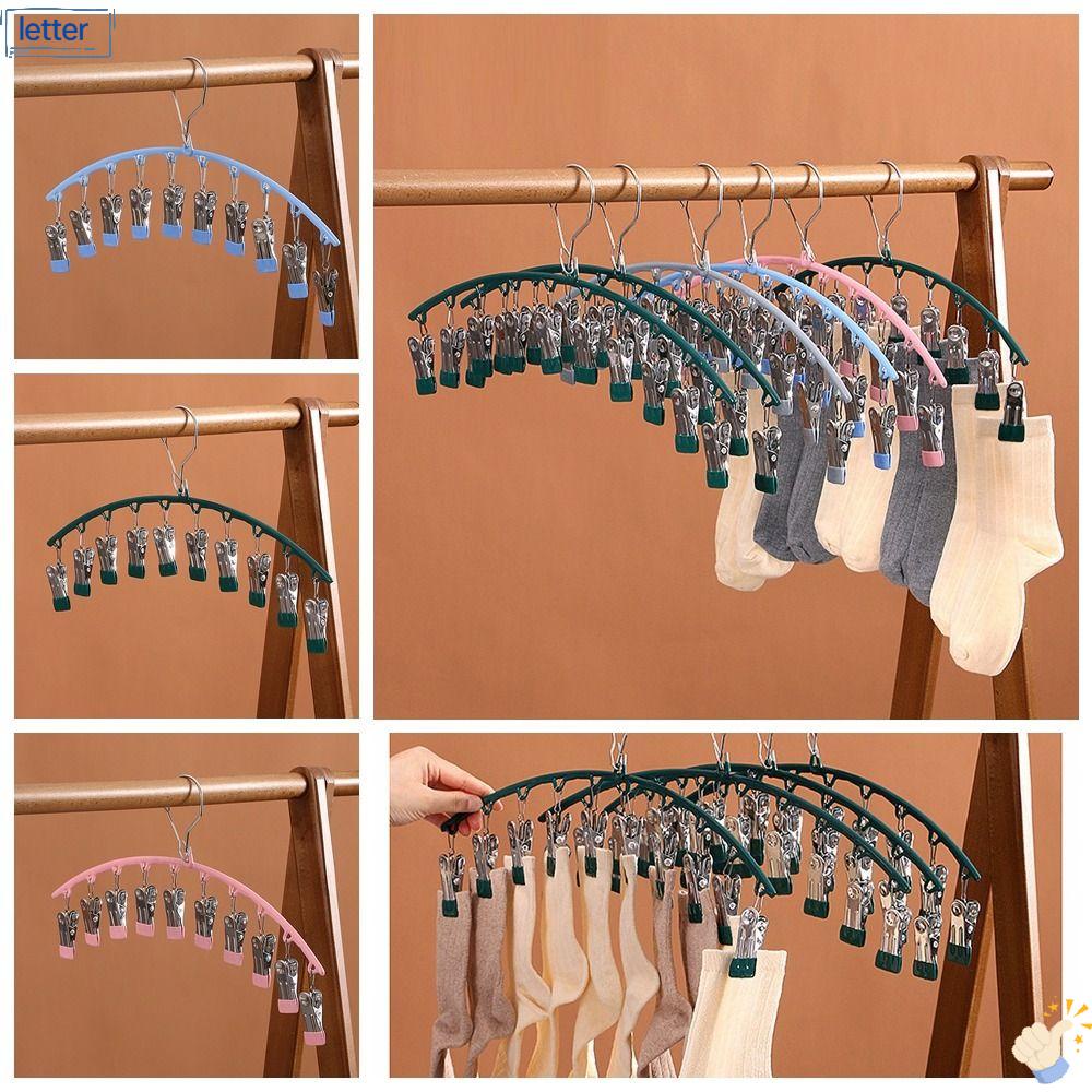Móc Treo Đồ 10 Kẹp Phơi Khô Đa Năng