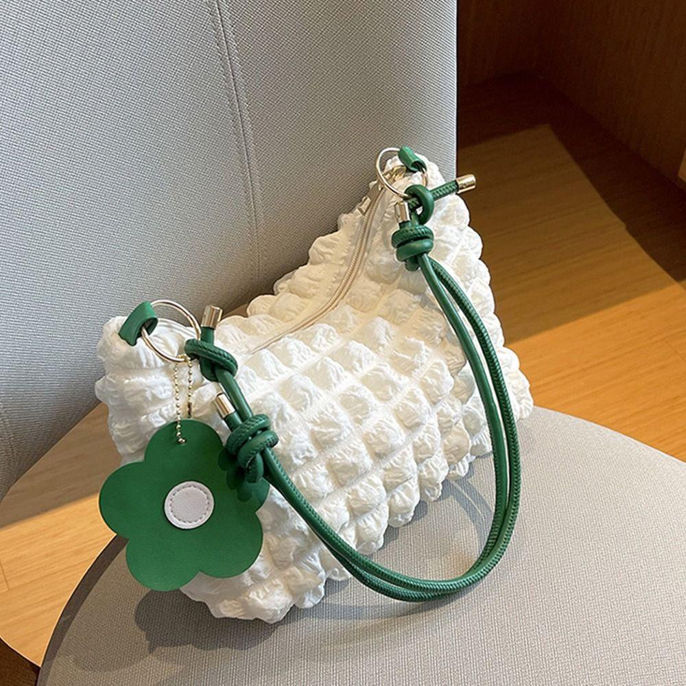 Fallforbeauty Túi Đeo Vai Cotton Màu Trơn Họa Tiết Sọc Caro Thời Trang Cho Nữ